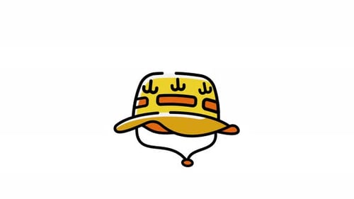 Animated Sketch Style Fishing Hat Illustration