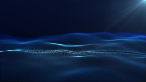 Abstract Fluid Blue Particle Wave Motion Background