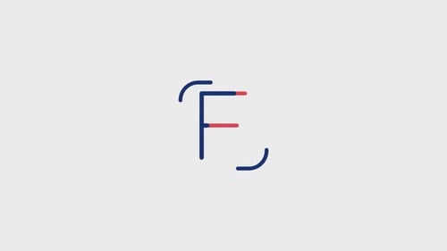 Minimalist Line Art Letter F Logo Reveal