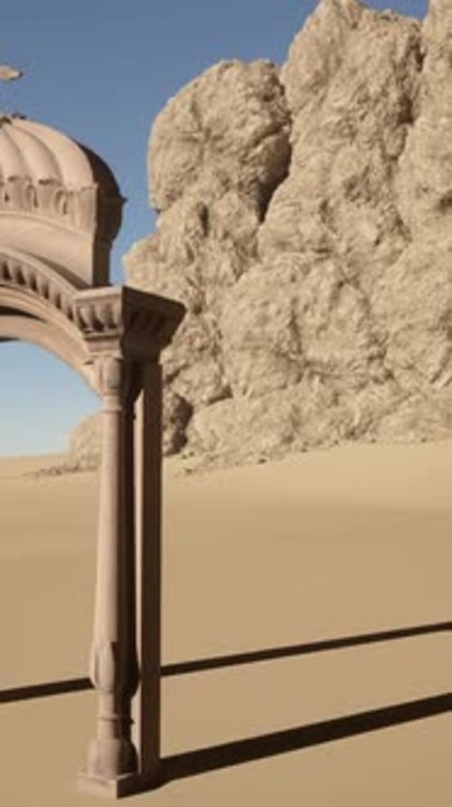 A Small Building in the Middle of a Desert