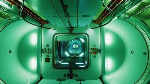 Inside Empty Space Station Interior