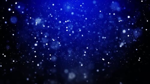 Falling Blue Particles Background Loop