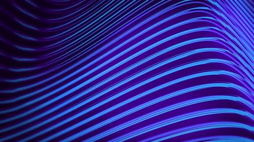 Dynamic Blue Neon Wavy Lines Animated Background