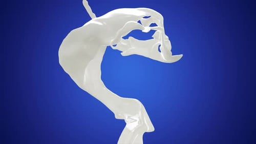 Floating Milk Splash With Flow