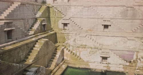 Water Storage Inside Toorji Ka Jhalra Baoli Stepwell in Jodhpur Rajasthan India