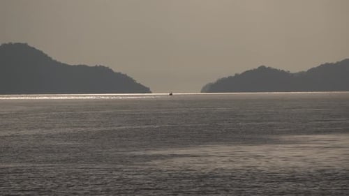 CS - Sunset and Boat on the Sea