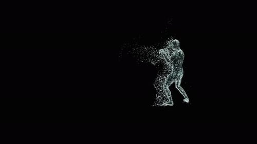 Dynamic Fluid Water Particle Fighter Loop Animation