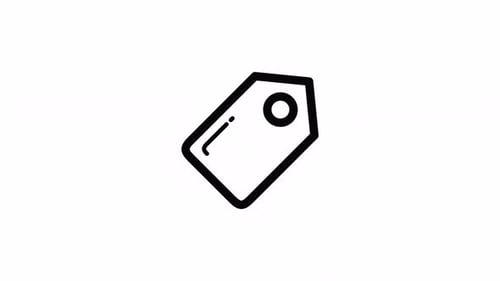 Animated Price Tag Icon Reveal for Business and Shopping