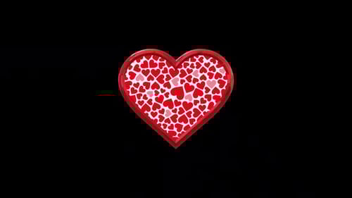 Rotating 3D Red Heart Love Symbol Animation