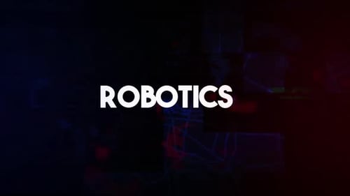 Robotics Glitch Title Animation With Cinematic Background