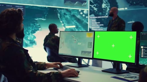 Army Officer Uses Satellite Radar Footage and Greenscreen in Command Post