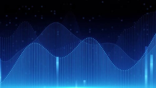 Abstrakter blauer digitaler Schallwellen-Hintergrund