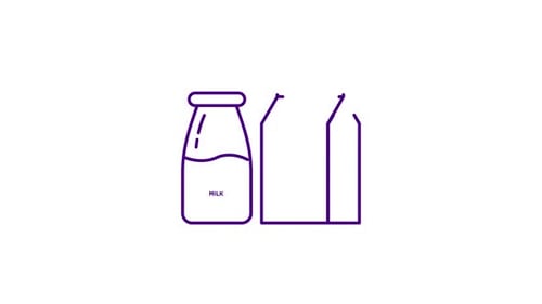 Minimalist Milk Bottle And Carton Line Art Reveal