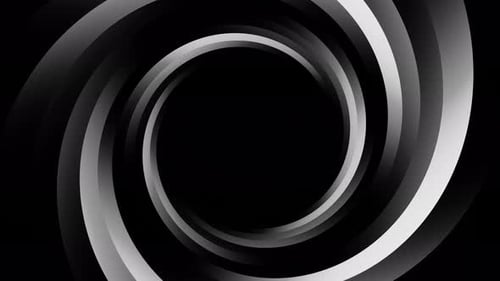 Black and White Tunnel Illusion Loop Animation