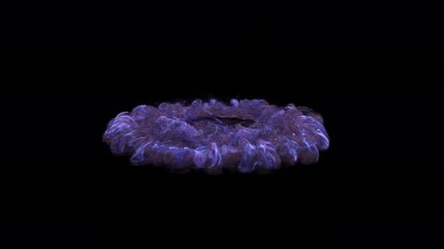 Fluid Smoke Energy Ring Reveal Transition