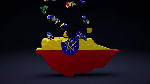 Animated Ethiopia Map and Flag Reveal