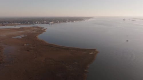 Sweeping through coastal marshland