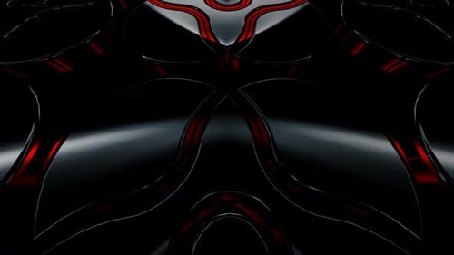 Futuristic Metallic Geometric Red Glow Motion Background