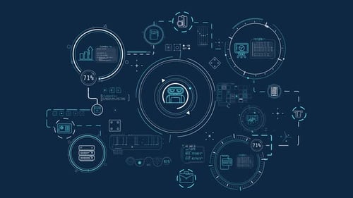 Futuristic HUD Interface Data Animation