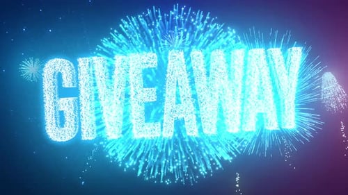 Exploding Fireworks Text Reveal with Sparkling Particles