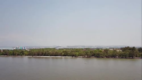 Baruna beach located in North Semarang, Central Java, Indonesia