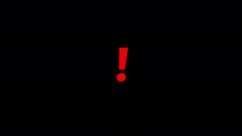 Red Exclamation Mark Pop Reveal Animation