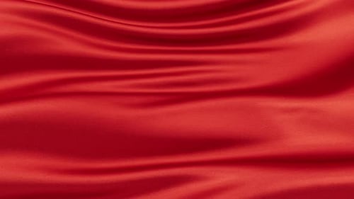 Elegant Red Silk Fabric Fluid Motion Background Loop