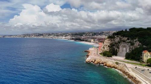 Aerial View Of The Cote D'Azur Nice France