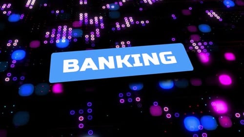 Banking Digital Data Flow Technology Background