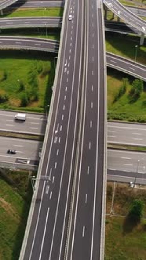 Vertical Video of Highway Intersection
