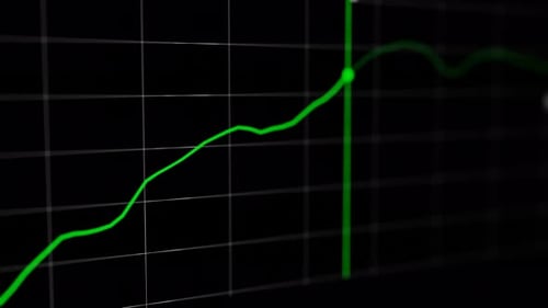 Stock market animated graphic. Stock price chart.