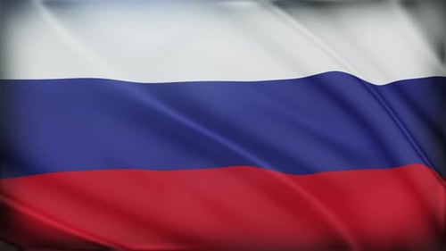 Realistic Waving White Blue Red Flag Background