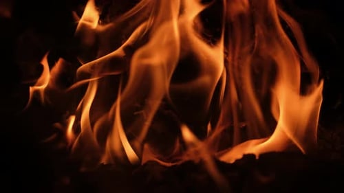 Slow motion fire flame