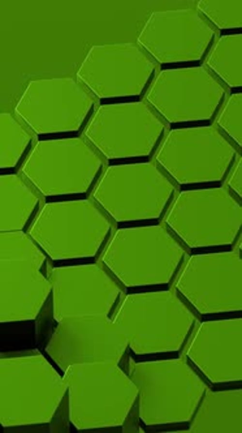 Abstract green honeycomb