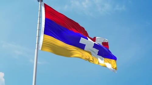 Realistic Waving Armenia Flag Loop Animation