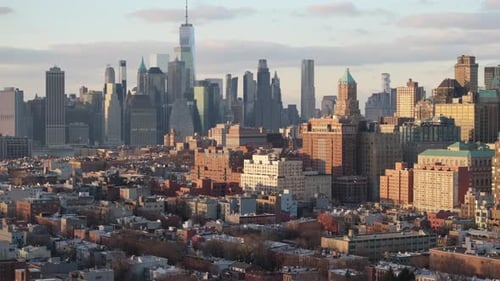 Aerial view of the New York City Financial District