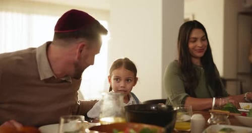 Family Together at the Dining Table