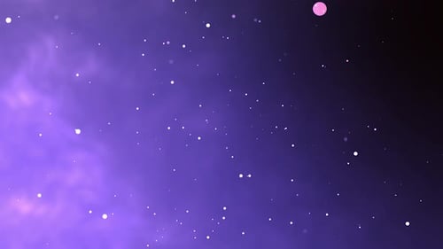 Cinematic Particles at Dark Blue Space