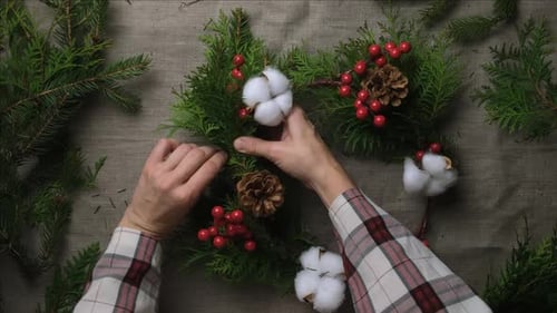 Creating a Festive Christmas Wreath Decoration