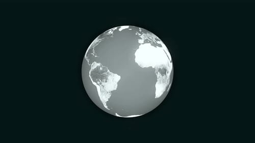 Rotating 3D Earth Globe Animation Loop