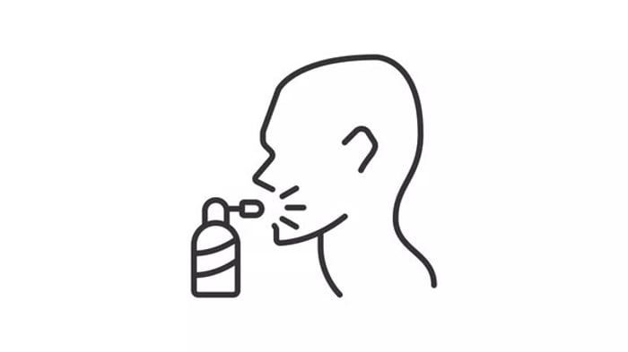 Medical inhaler breath line animation, Elements Motion Graphics ft ...