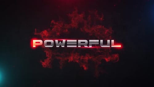 Powerful Text Reveal with Futuristic Metal and Glow Effect
