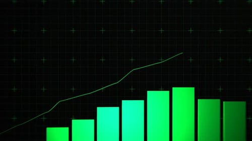 Stock market animated graphic. Stock price chart.
