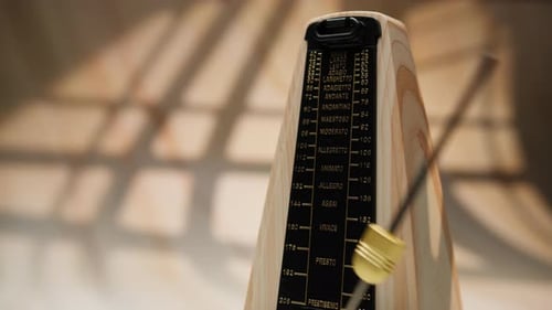 Métronome vintage gardant un rythme parfait