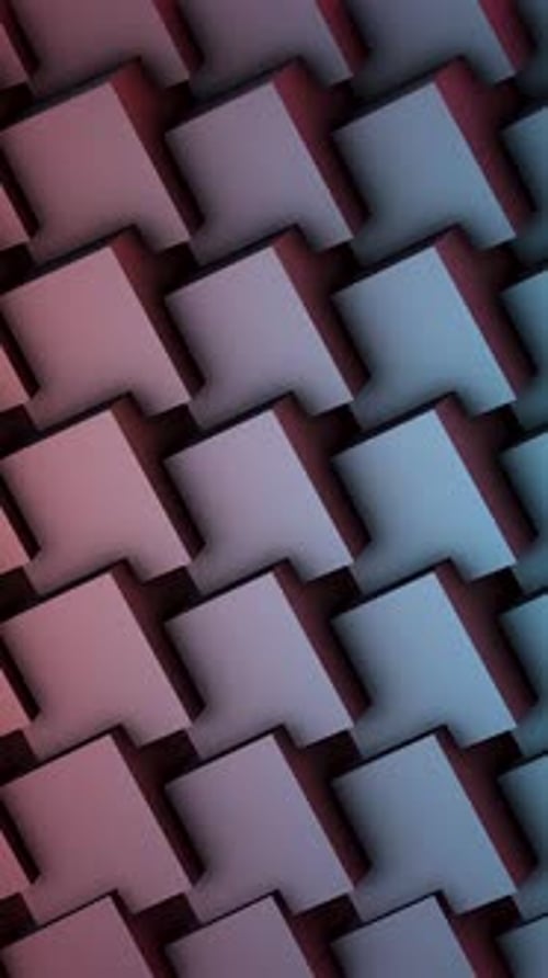 Dynamic Geometric Cubes with Gradient Color Animated Background