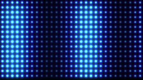 Rhythmic Blue Digital Grid Lights Animated Background