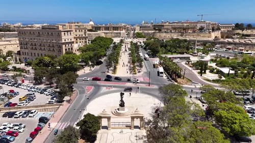 Valletta city, capital of Malta seen from above