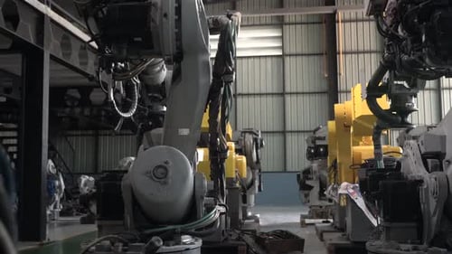 Tech industry. Business industry technology, people and tech. Engineer working in factory.