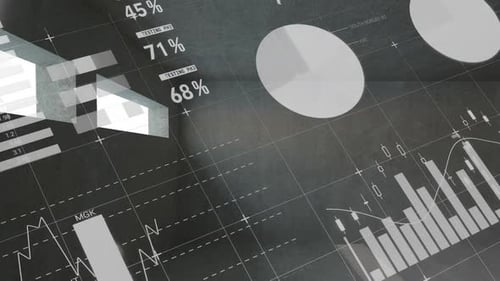 Dynamic Corporate Data Display with Animated Financial Charts