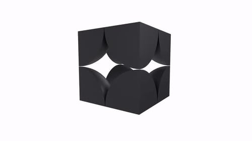 Unit Cell rotation in loop on white background